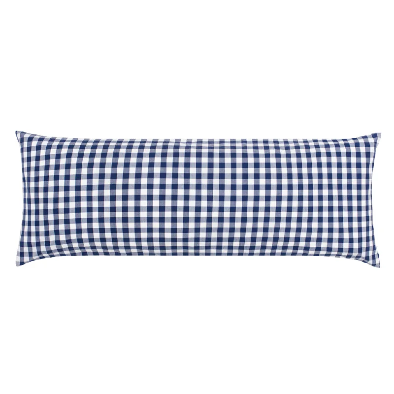 Cooling Pillows for Hot SleepersThe Navy Blue Small Gingham Extra Long Throw Pillow