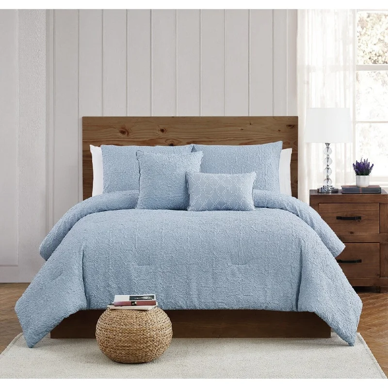 King - size comforters to fit large king - sized beds perfectlyStyle 212 Daisy Textured 5 Piece Comforter Set