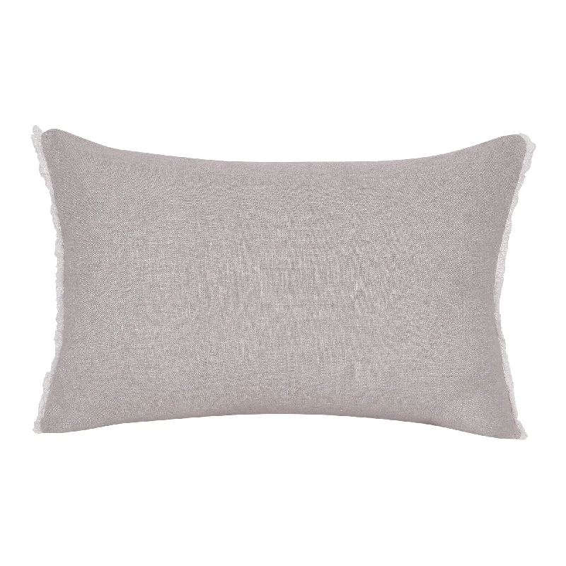 Kids Pillows with Fun Designs16" X 24" Natural and Ivory Floral Linen Zippered Pillow With Embroidery