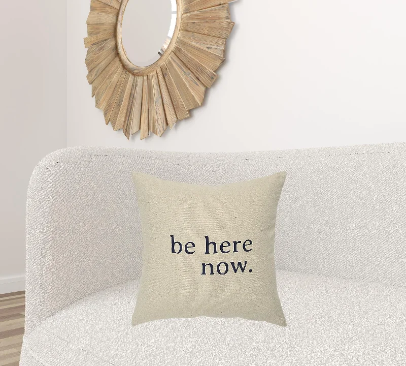 Feather Pillows for a Luxurious SleepBlack Taupe Canvas Here Now Throw Pillow