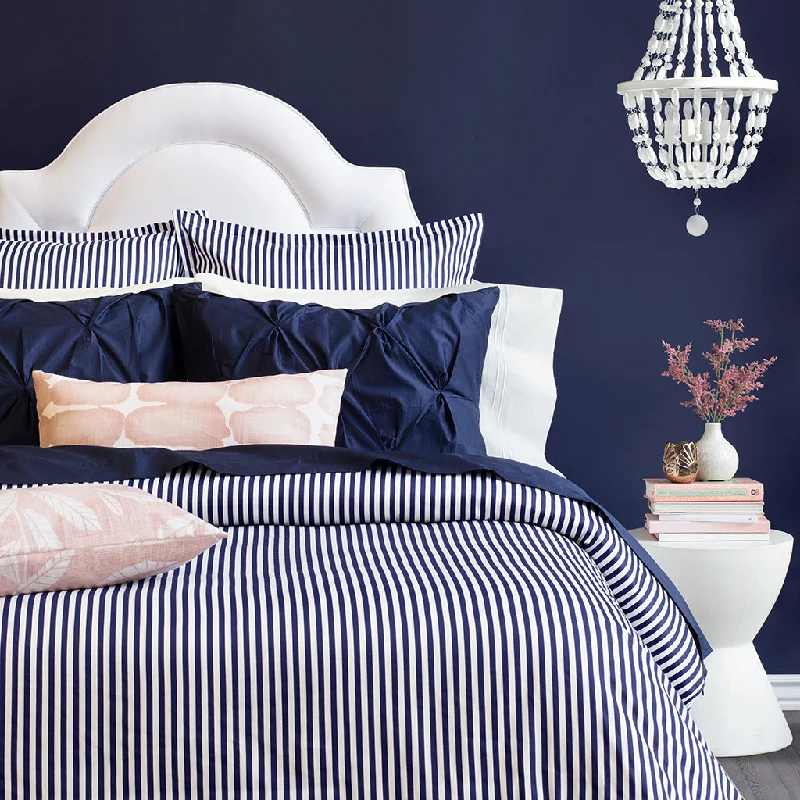 Zipper - closure duvet covers for easy removal and washingNavy Blue Larkin Duvet Cover Zipper - closure duvet covers for easy removal and washingNavy Blue Larkin Duvet Cover