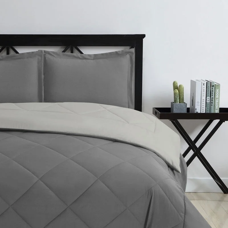Duck down comforters with a softer feel and good warmth retentionSwift Home Reversible Down Alternative Microfiber Bedding Comforter Set Duck down comforters with a softer feel and good warmth retentionSwift Home Reversible Down Alternative Microfiber Bedding Comforter Set