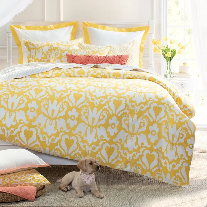 Wrinkle - resistant duvet covers for a neat and tidy lookMontgomery Yellow Duvet Cover Wrinkle - resistant duvet covers for a neat and tidy lookMontgomery Yellow Duvet Cover
