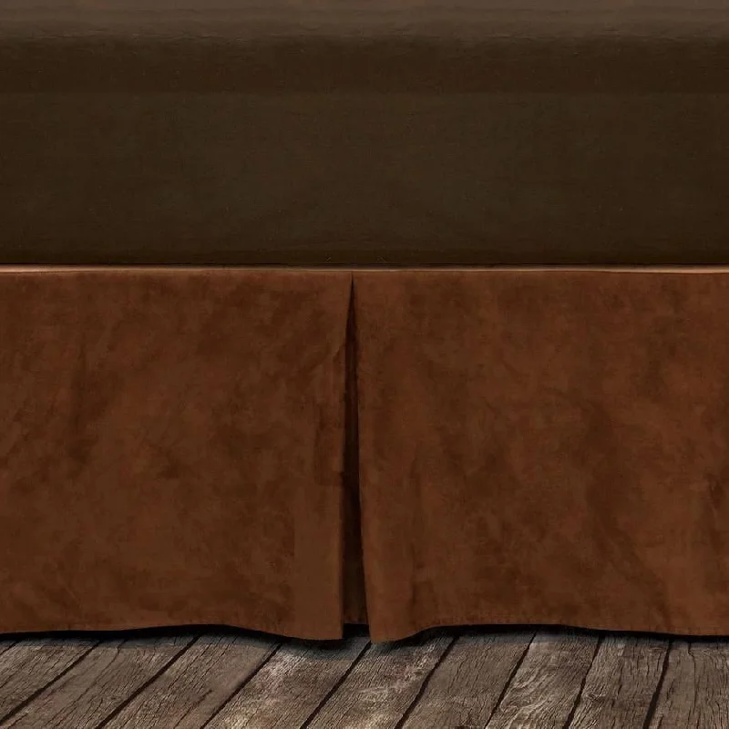 Bed skirts with a scalloped hem for a charming detailCopper Microfiber Suede Bed Skirt Bed skirts with a scalloped hem for a charming detailCopper Microfiber Suede Bed Skirt