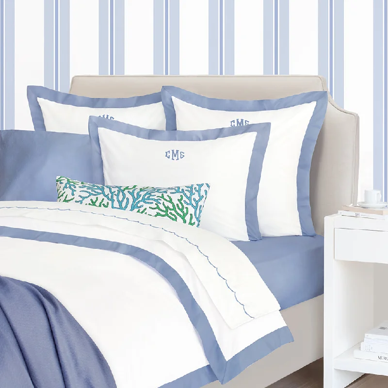 Thermal - regulating duvet covers to keep you warm in winter and cool in summerCoastal Blue Linden Border Duvet Cover Thermal - regulating duvet covers to keep you warm in winter and cool in summerCoastal Blue Linden Border Duvet Cover
