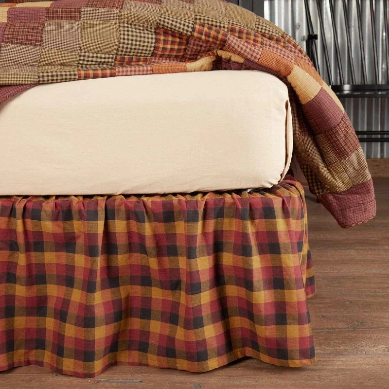 Bed skirts with a lace trim for a romantic touchHeritage Farms Primitive Check Bed Skirts VHC Brands Bed skirts with a lace trim for a romantic touchHeritage Farms Primitive Check Bed Skirts VHC Brands