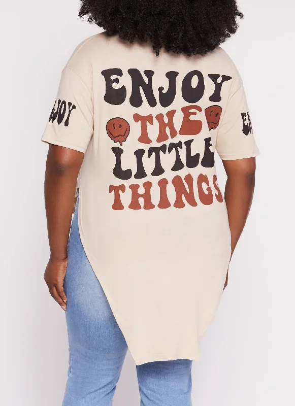 Plus Size Enjoy The Little Things Graphic Top