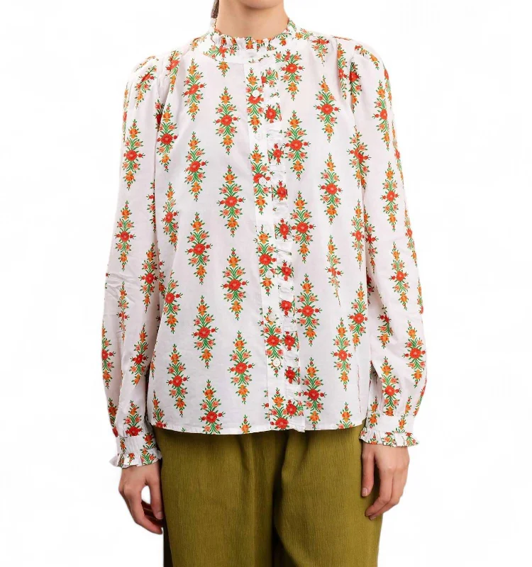 Chrissie Top In Kashmir Trail Coconut