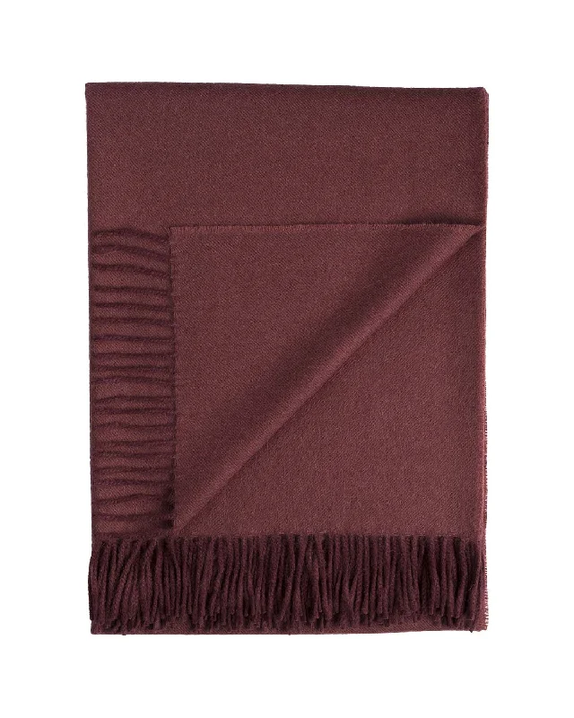 Cashmere blankets for ultimate softness and luxury100% Baby Alpaca Throw - Malbec