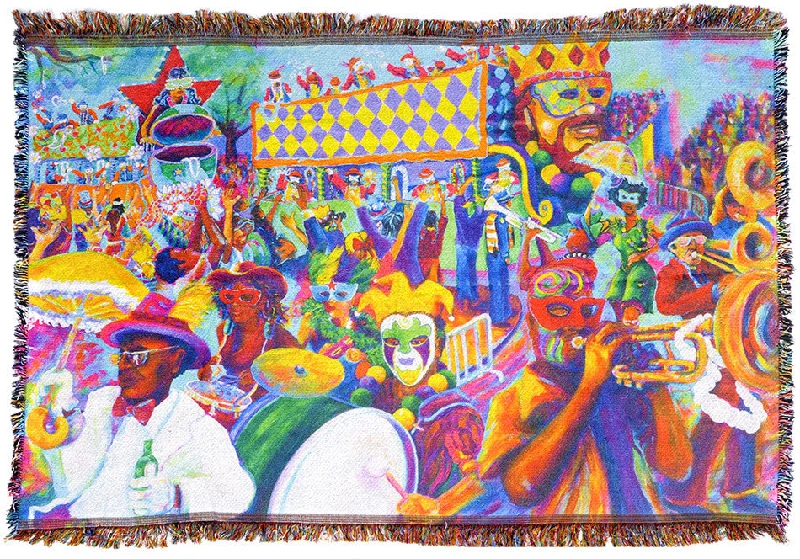 Acrylic blankets for a soft and affordable alternativeAll On A Mardi Gras Day - Blanket