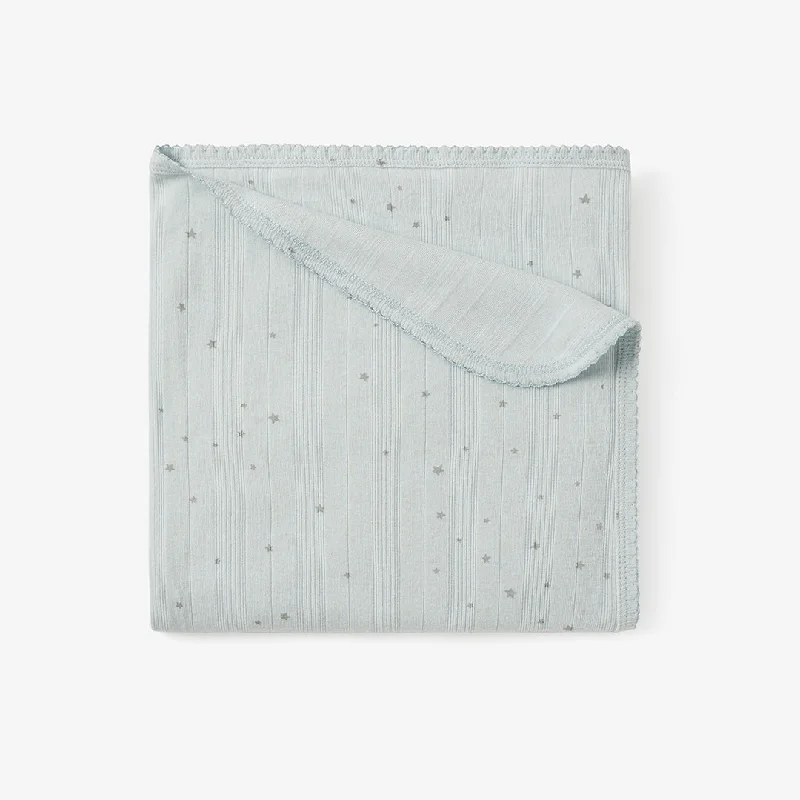 Acrylic blankets for a soft and affordable alternativeBlue Celestial Organic Ribbed Cotton Baby Blanket