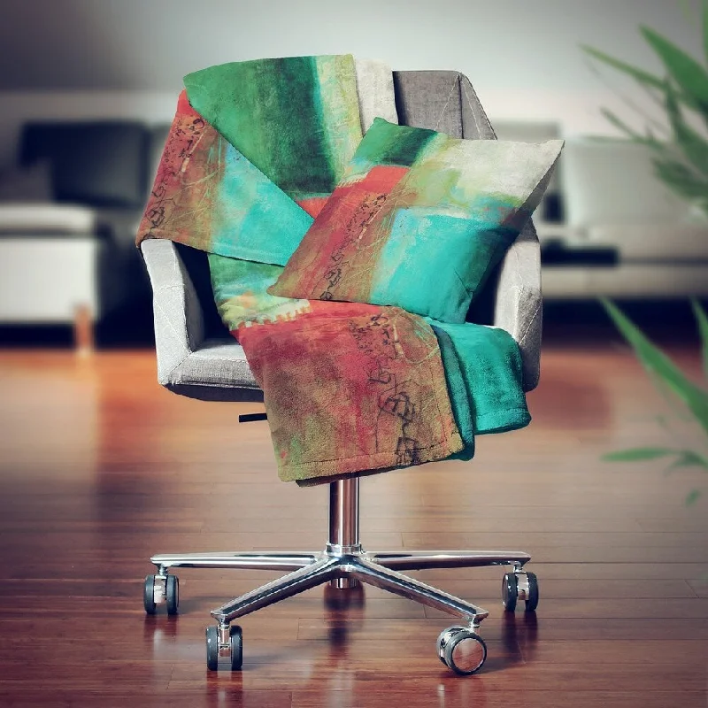 Recycled polyester blankets for an eco - conscious optionDesignart' Abstract Impression Of ' Contemporary Throw Blanket - 71x59 Recycled polyester blankets for an eco - conscious optionDesignart' Abstract Impression Of ' Contemporary Throw Blanket - 71x59