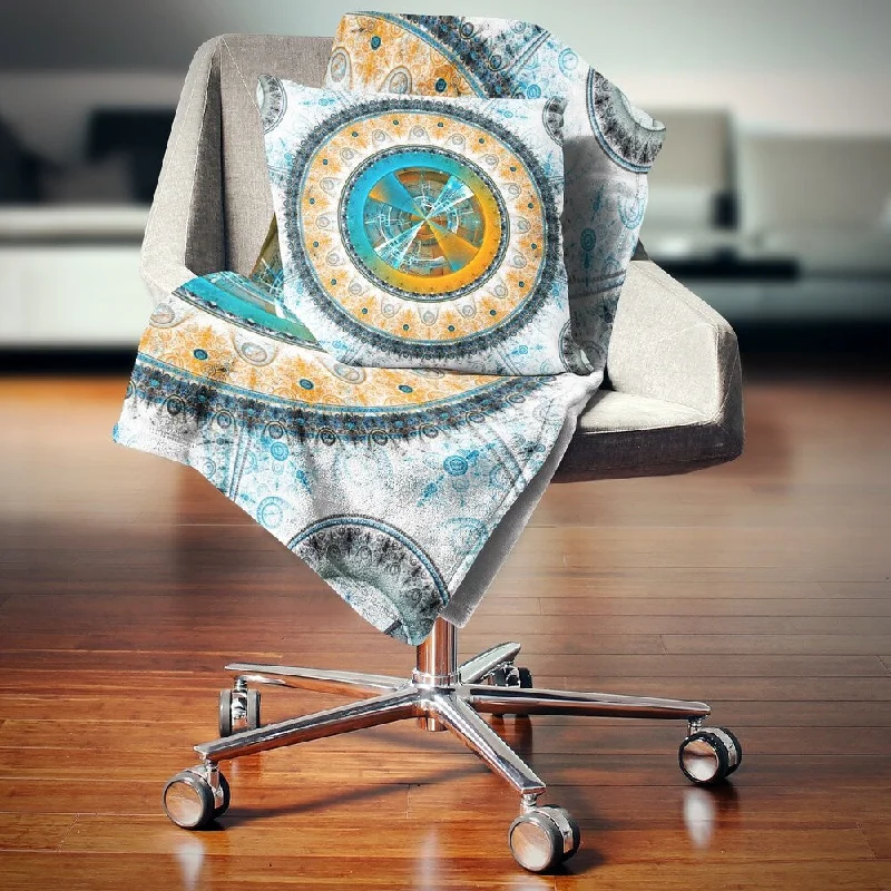Bamboo fiber blankets with natural antibacterial propertiesDesignart 'Large Rounded Symmetrical Flower Brown' Abstract Throw Blanket Bamboo fiber blankets with natural antibacterial propertiesDesignart 'Large Rounded Symmetrical Flower Brown' Abstract Throw Blanket