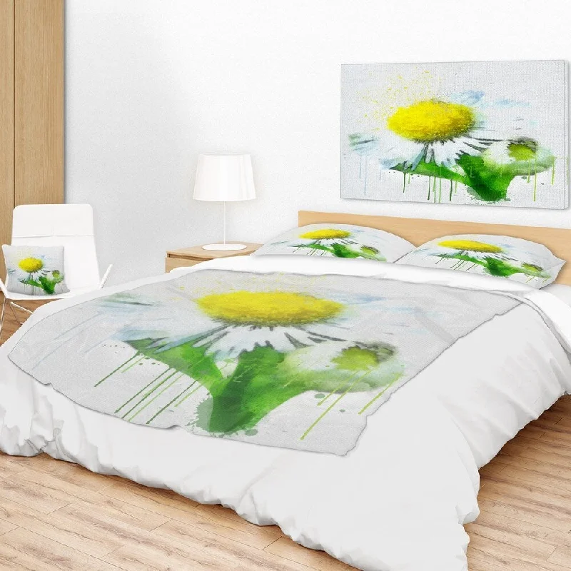 Bamboo fiber blankets with natural antibacterial propertiesDesignart 'Yellow Chamomile Sketch Watercolor' Floral Throw Blanket Bamboo fiber blankets with natural antibacterial propertiesDesignart 'Yellow Chamomile Sketch Watercolor' Floral Throw Blanket