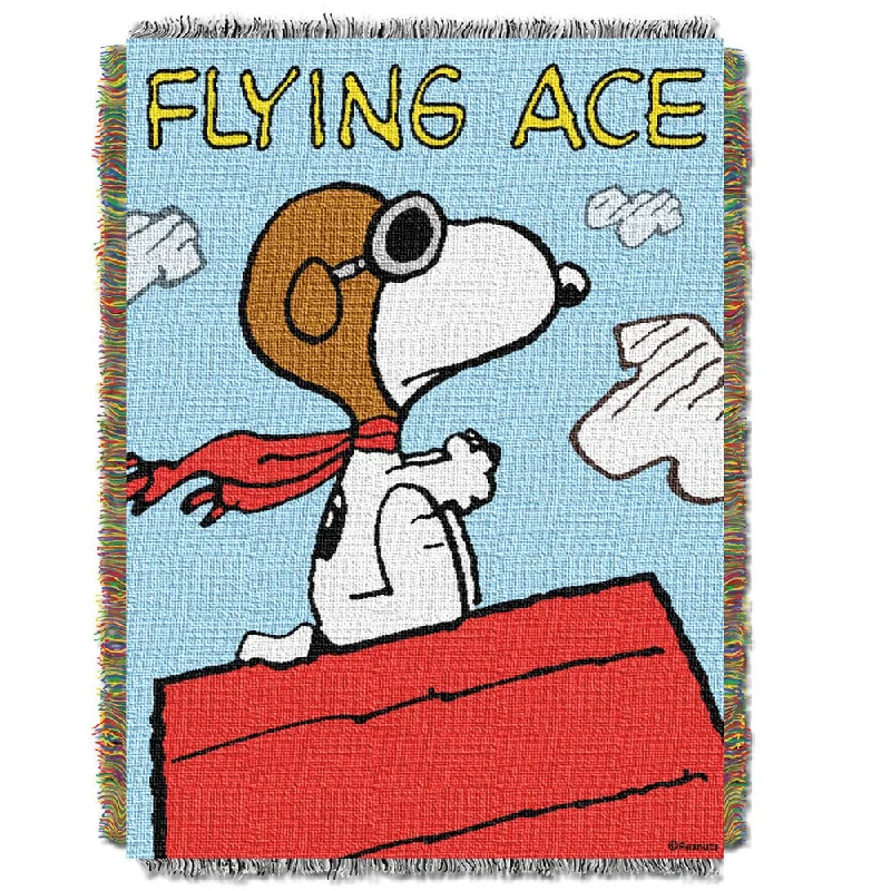 Fleece blankets for a cozy and plush textureENT 051 Peanuts Flying Ace Tapestry Throw Fleece blankets for a cozy and plush textureENT 051 Peanuts Flying Ace Tapestry Throw