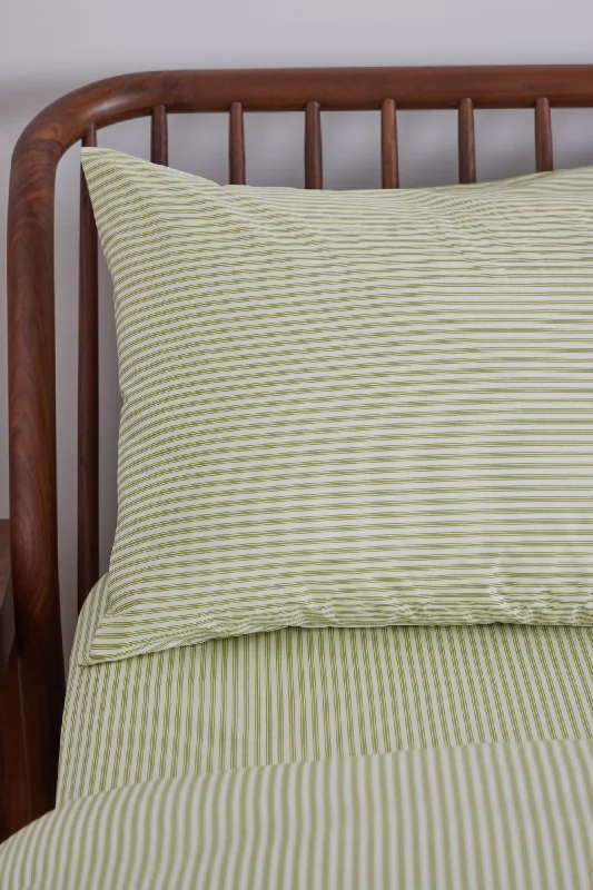 Wool blankets with natural warmth and insulationFoxford Green Ticking Pillowcase