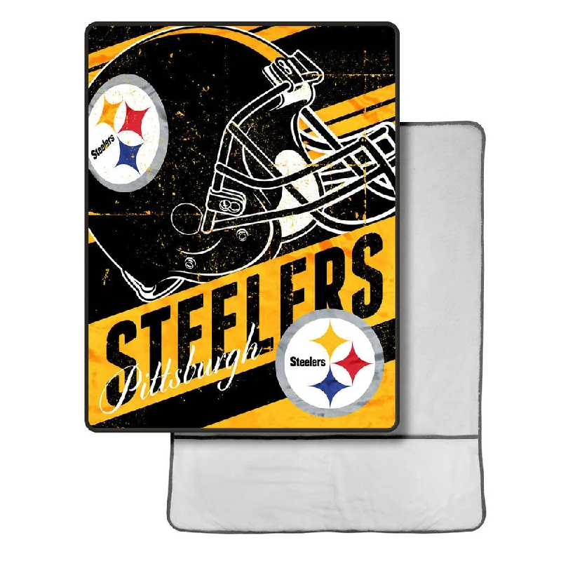 Recycled polyester blankets for an eco - conscious optionNFL 113 Steelers Foot Pocket Throw