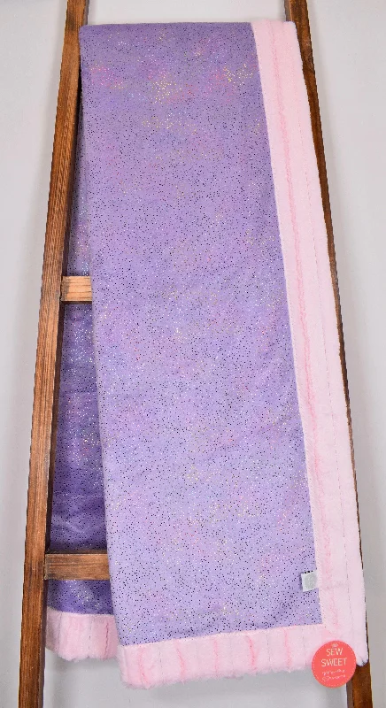 Microfiber blankets that are durable and easy to care forSparkle Glitter Bellflower Multi / Chinchilla Baby Pink - XL Snuggler