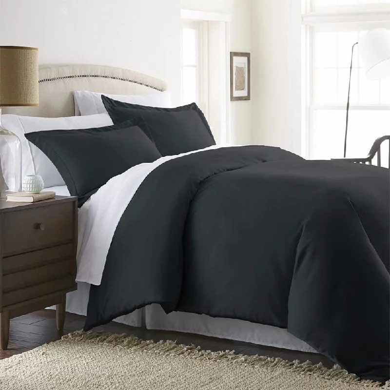 Queen - size blankets for standard - sized beds3pc Twin/TwinXL Premium Duvet Cover Set Black