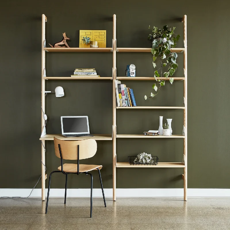 Queen - size mattresses for couples and standard bedroomsBranch 2 Shelving Unit with Desk