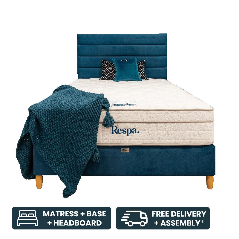 Gel - infused memory foam mattresses for cooler sleepPanache Bed Bundle