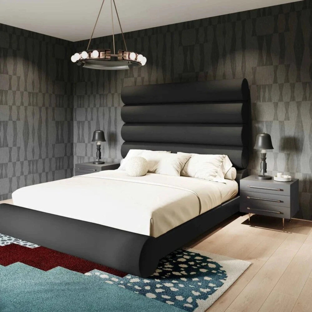 Wool - filled mattresses for natural insulation and moisture - wickingRound-over Premium Upholstered Bed In Suede Wool - filled mattresses for natural insulation and moisture - wickingRound-over Premium Upholstered Bed In Suede